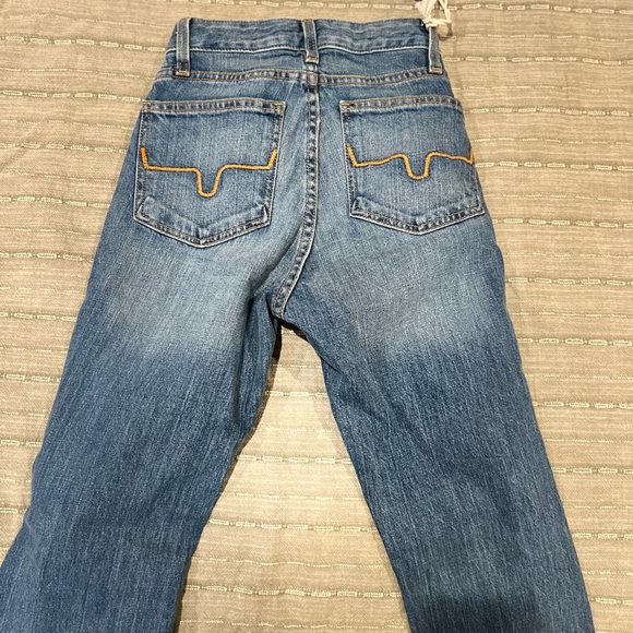 Jennifer Kimes Blue Flared Wide-Leg Jeans 000/32 - Picture 4 of 8